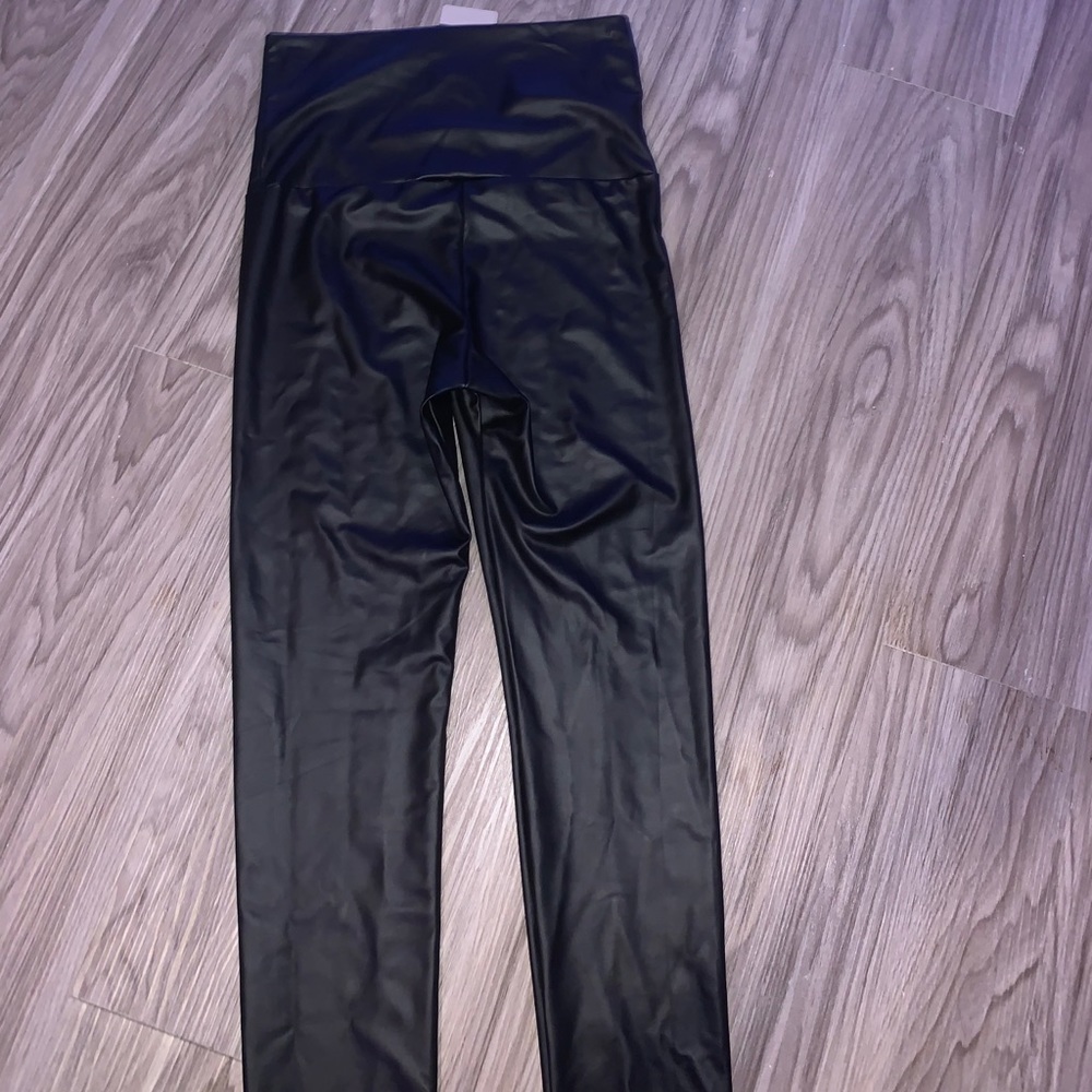 black leather pants